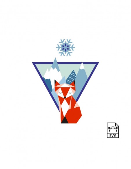 Mountain fox - Vector graphics